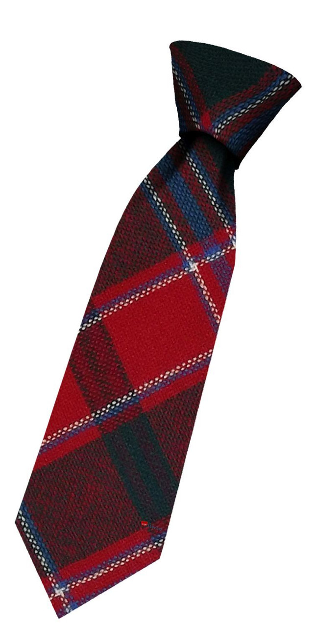 Boys Pure Wool Tie Woven Scotland - Dalziel Modern Tartan