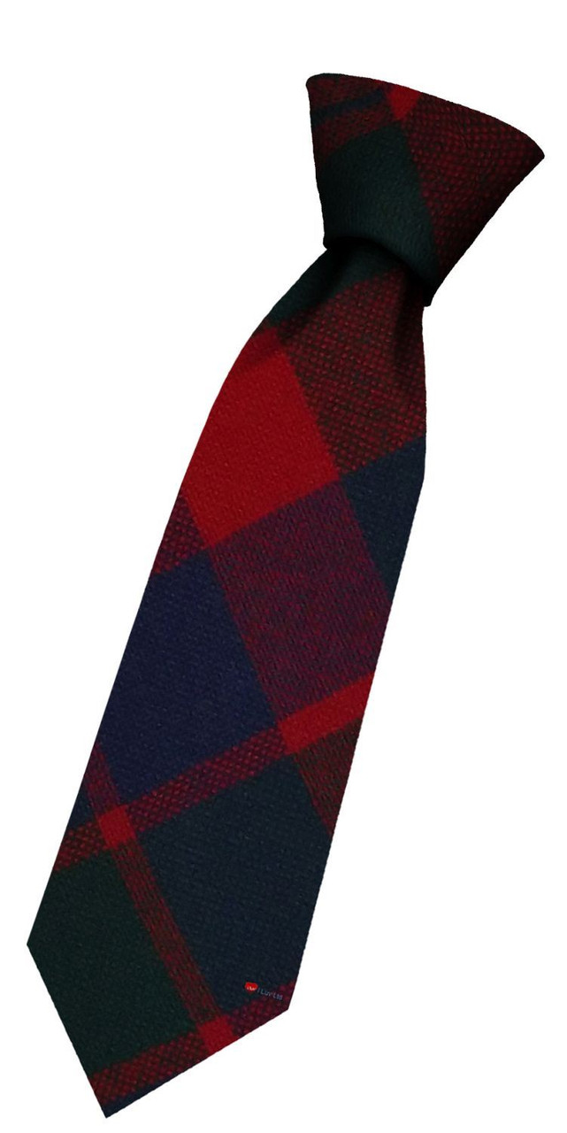 Boys Pure Wool Tie Woven Scotland - Glasgow City Tartan
