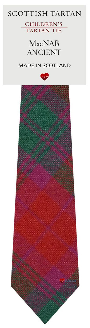 Boys Pure Wool Tie Woven Scotland - MacNab Ancient Tartan