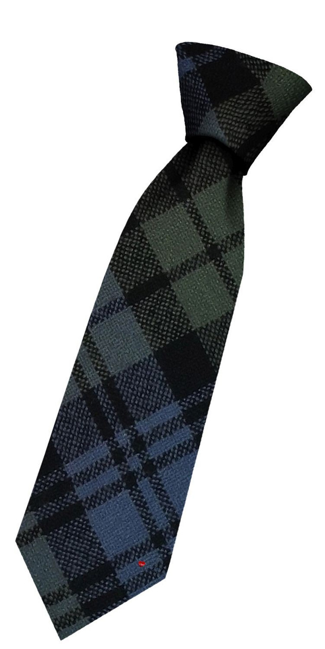 Boys Pure Wool Tie Woven Scotland - Campbell Faded Weathered Tartan