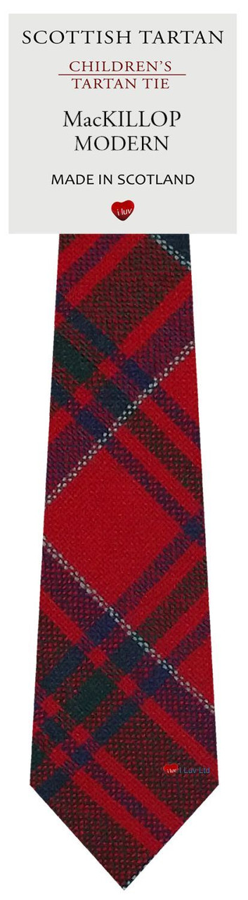 Boys Pure Wool Tie Woven Scotland - MacKillop Modern Tartan