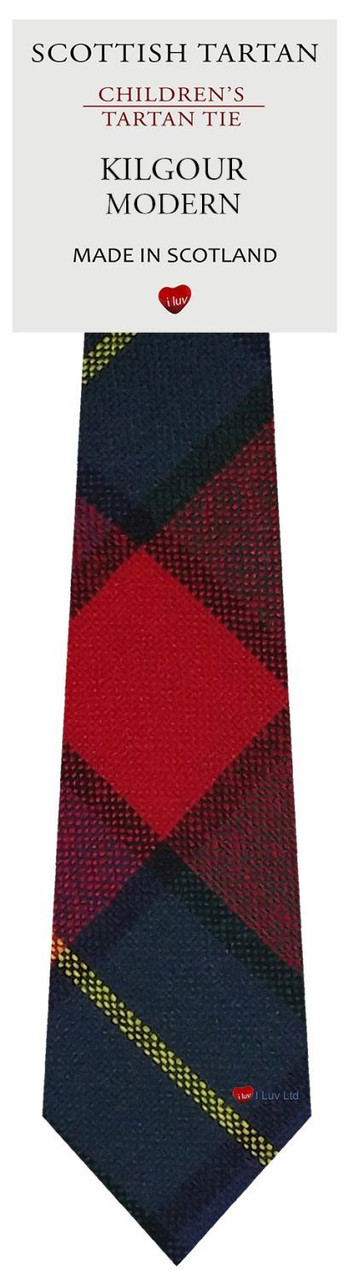 Boys Pure Wool Tie Woven Scotland - Kilgour Modern Tartan