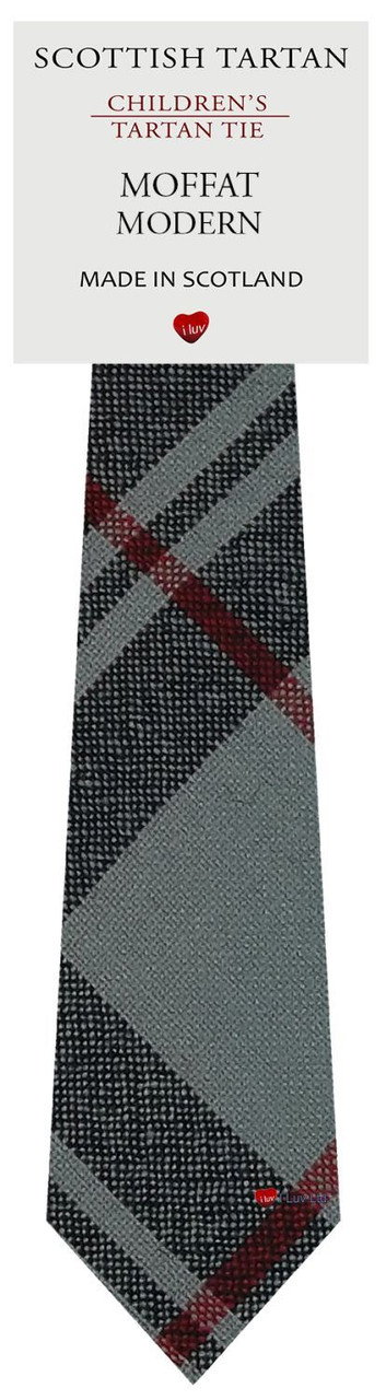 Boys Pure Wool Tie Woven Scotland - Moffat Modern Tartan