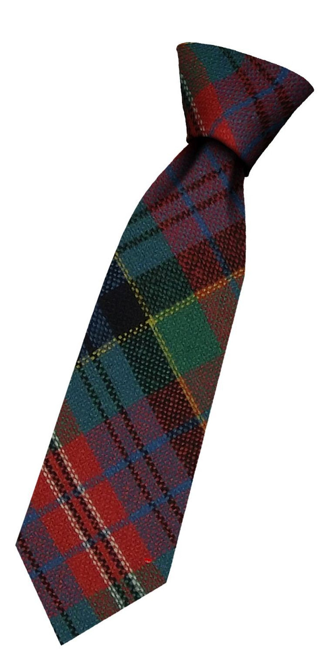 Boys Pure Wool Tie Woven Scotland - MacPherson Ancient Tartan