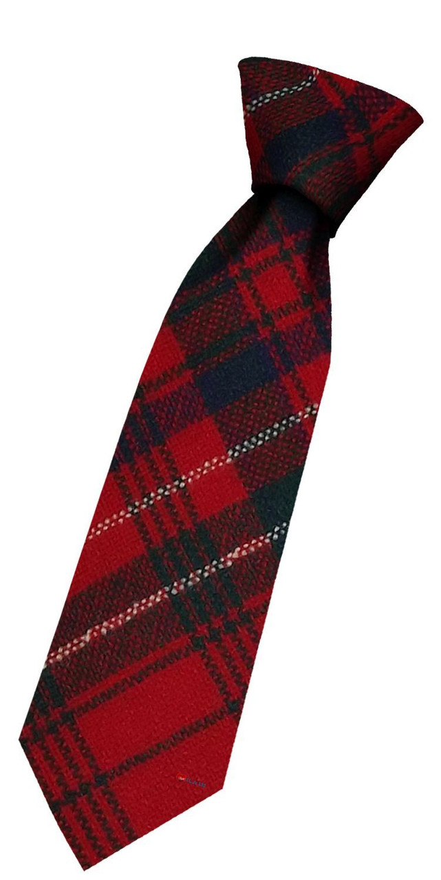 Boys Pure Wool Tie Woven Scotland - MacDonald of Staffa Modern Tartan
