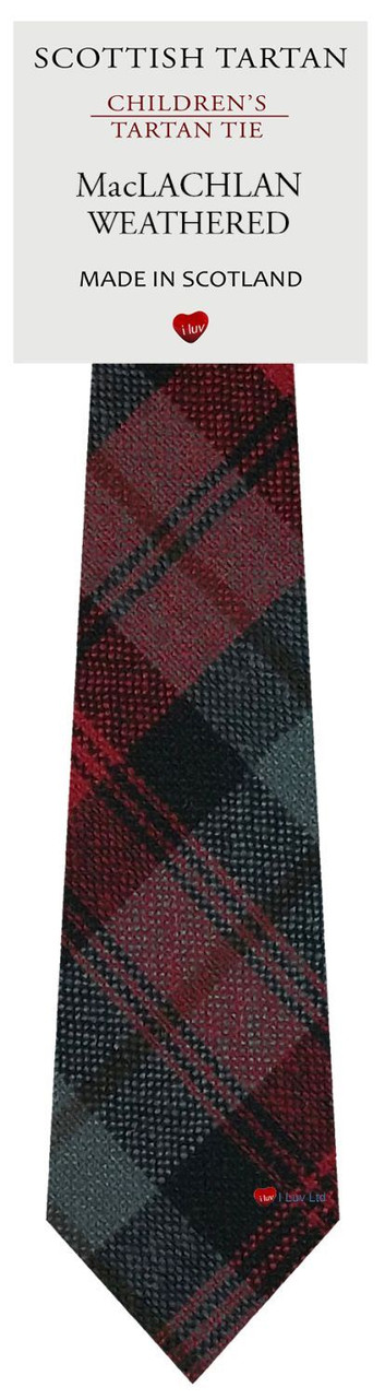 Boys Pure Wool Tie Woven Scotland - MacLachlan Weathered Tartan