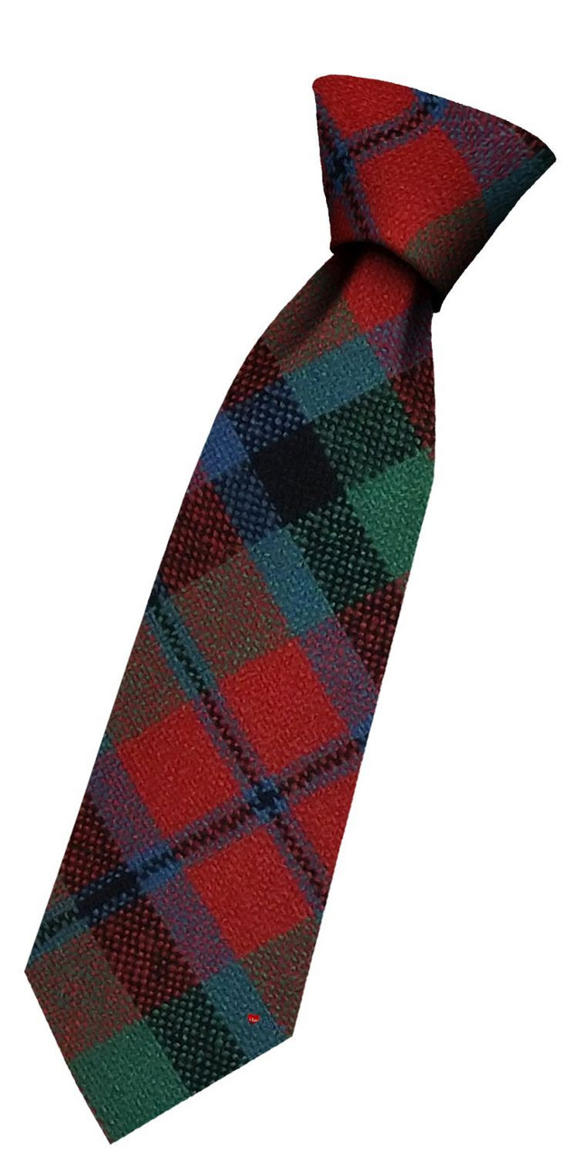 Boys Pure Wool Tie Woven Scotland - MacNaughton Ancient Tartan
