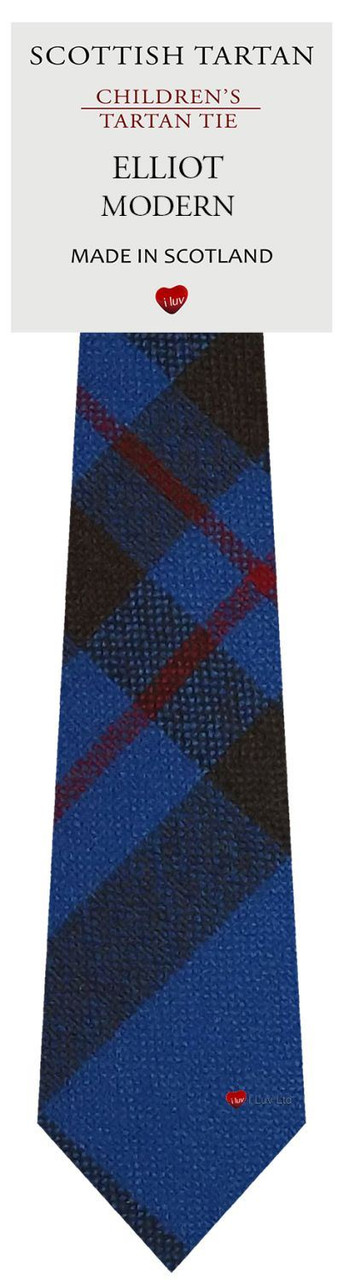 Boys Pure Wool Tie Woven Scotland - Elliot Modern Tartan