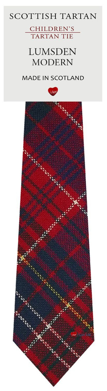 Boys Pure Wool Tie Woven Scotland - Lumsden Modern Tartan