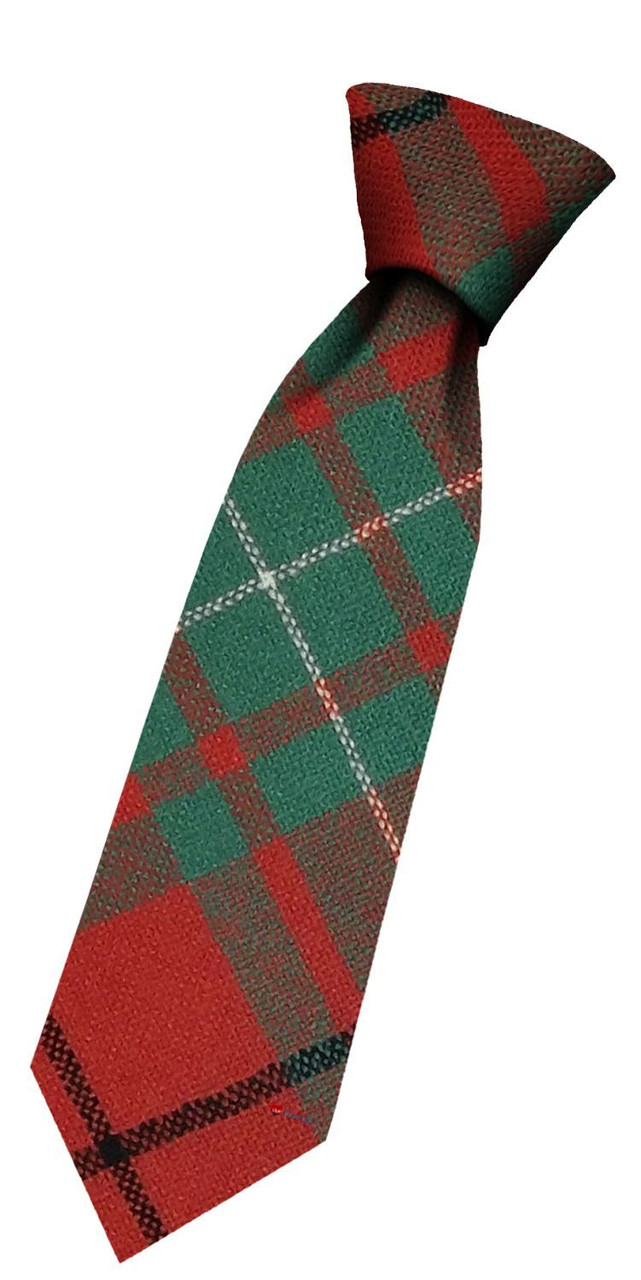 Boys Pure Wool Tie Woven Scotland - MacAuley Ancient Tartan