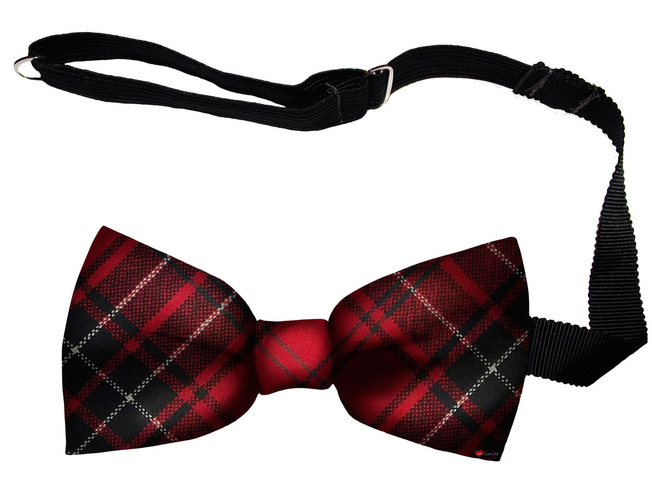 Wemyss Modern Tartan Men's Bow Tie Pure Wool Elastic Fastening