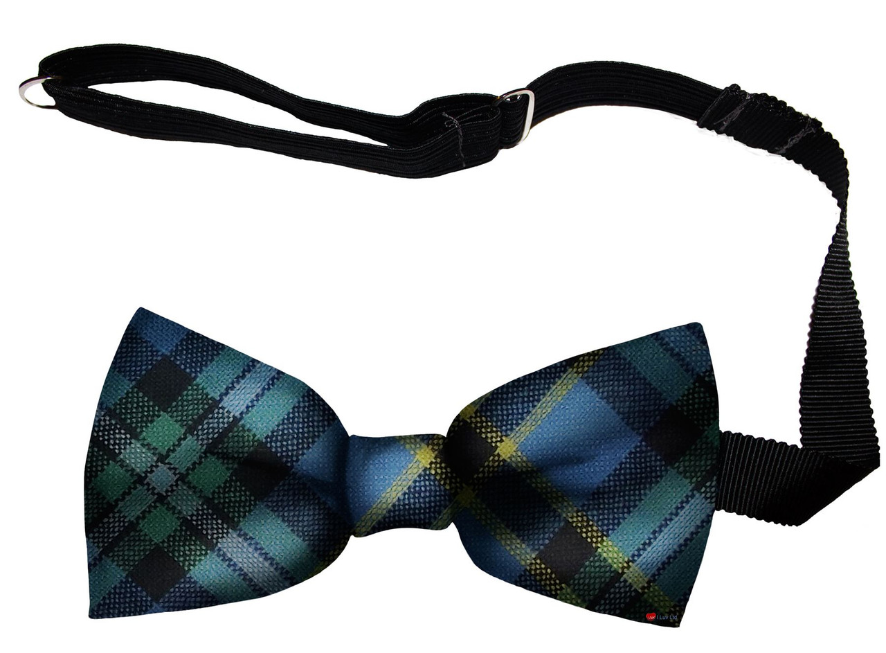 Weir Ancient Tartan Men's Bow Tie Pure Wool Elastic Fastening
