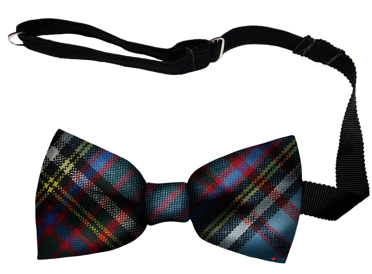 Anderson Modern Tartan Men's Bow Tie Pure Wool Elastic Fastening