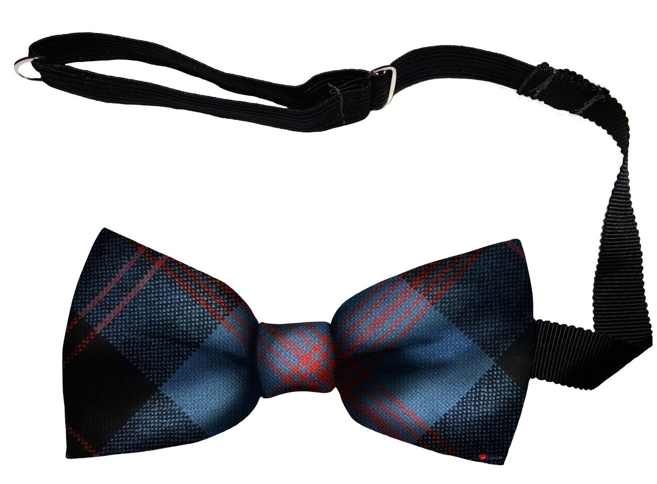 Angus Ancient Tartan Men's Bow Tie Pure Wool Elastic Fastening