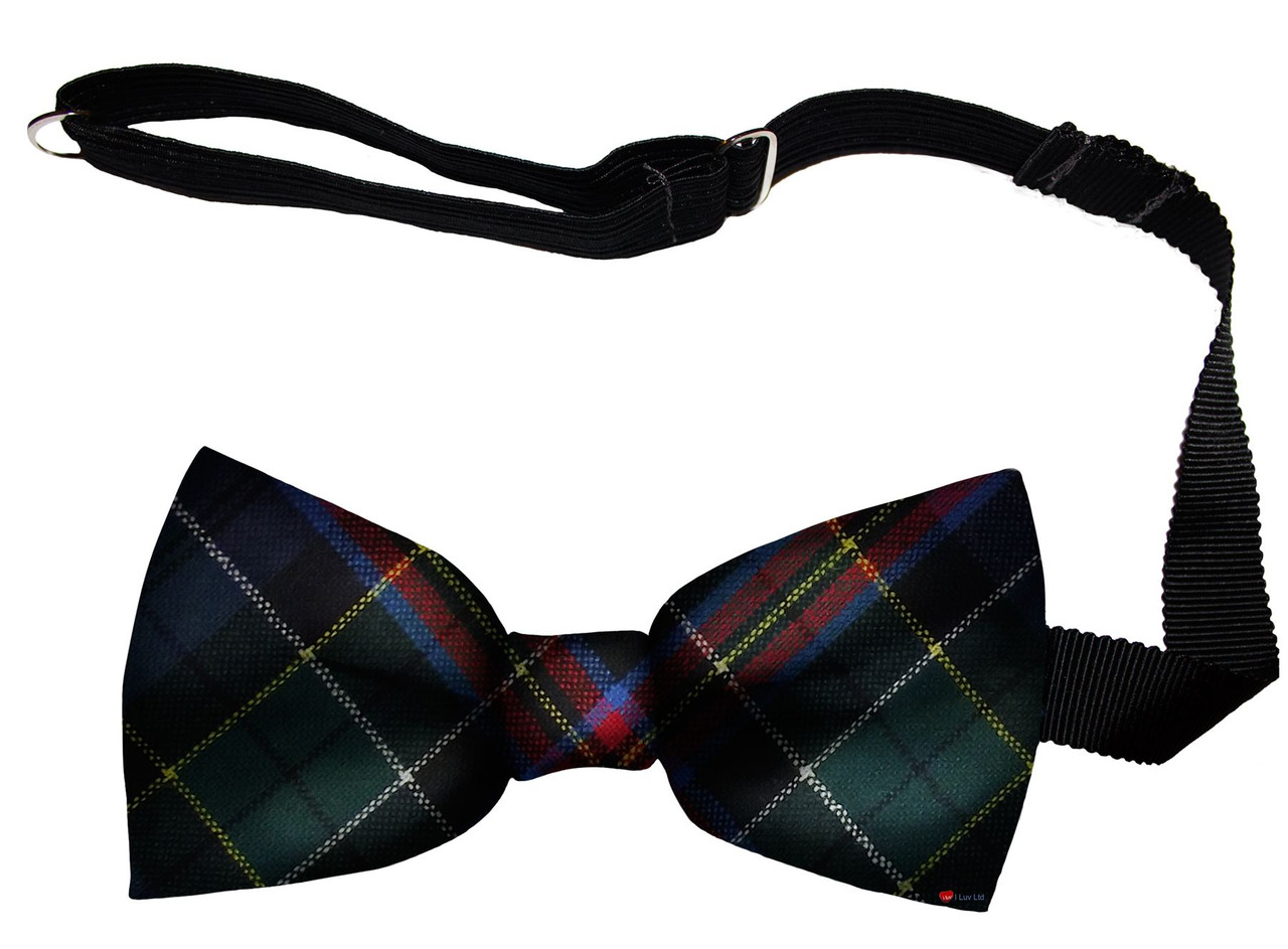 Allison Modern Tartan Men's Bow Tie Pure Wool Elastic Fastening