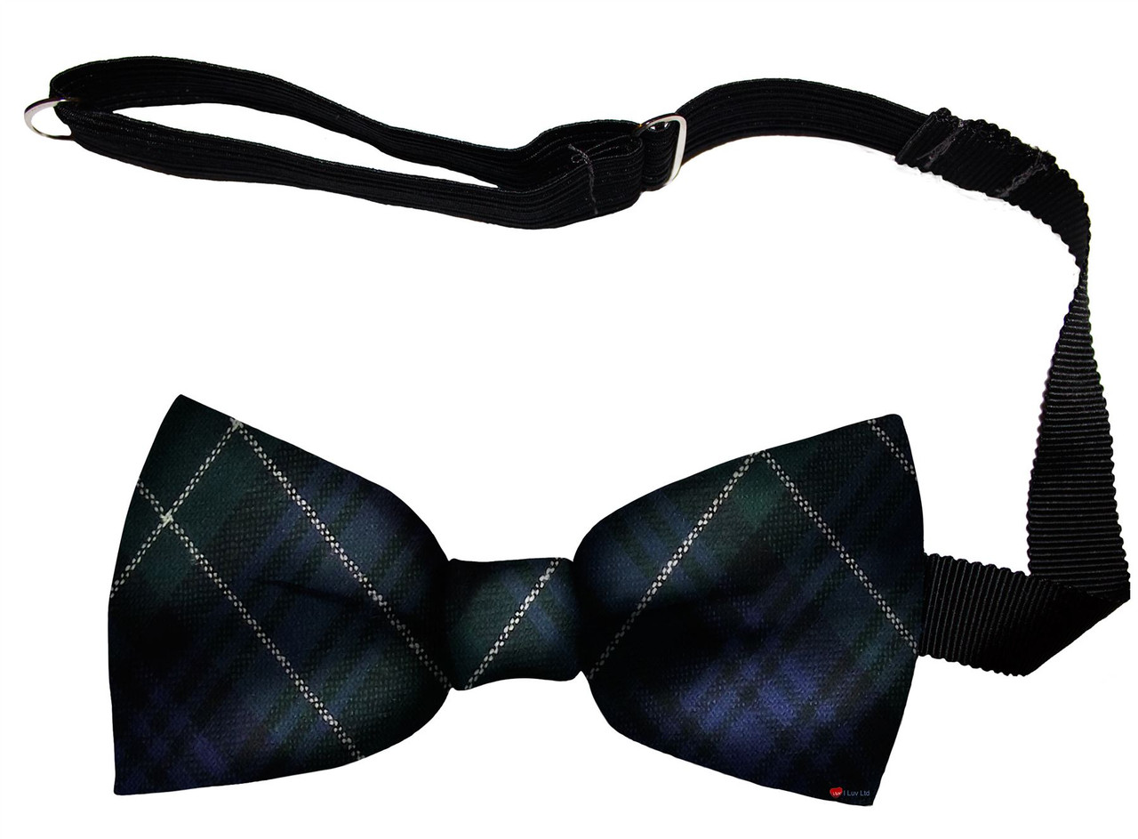 Abercrombie Modern Tartan Men's Bow Tie Pure Wool Elastic Fastening