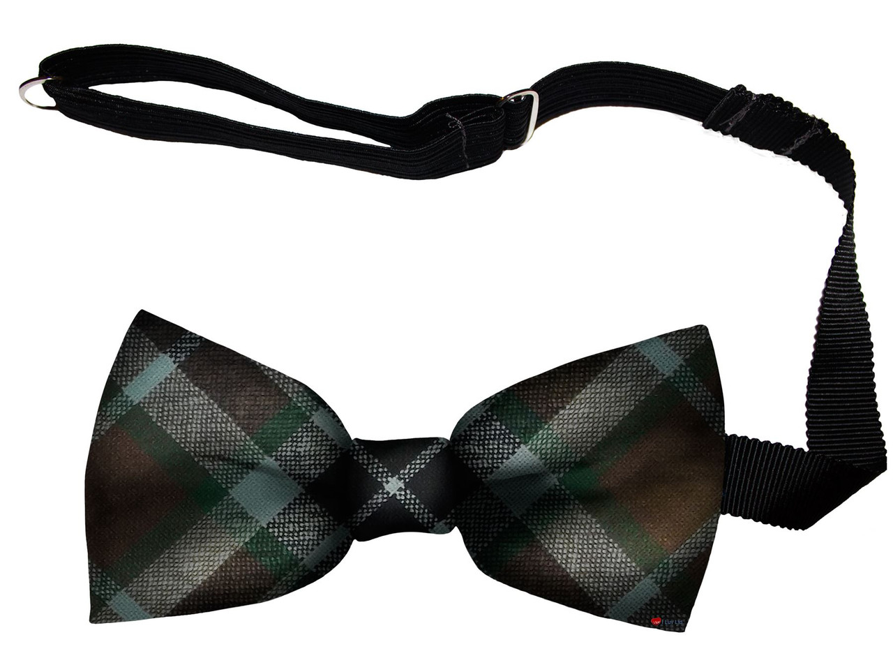 Thomson Hunting Modern Tartan Men's Bow Tie Pure Wool Elastic Fastening