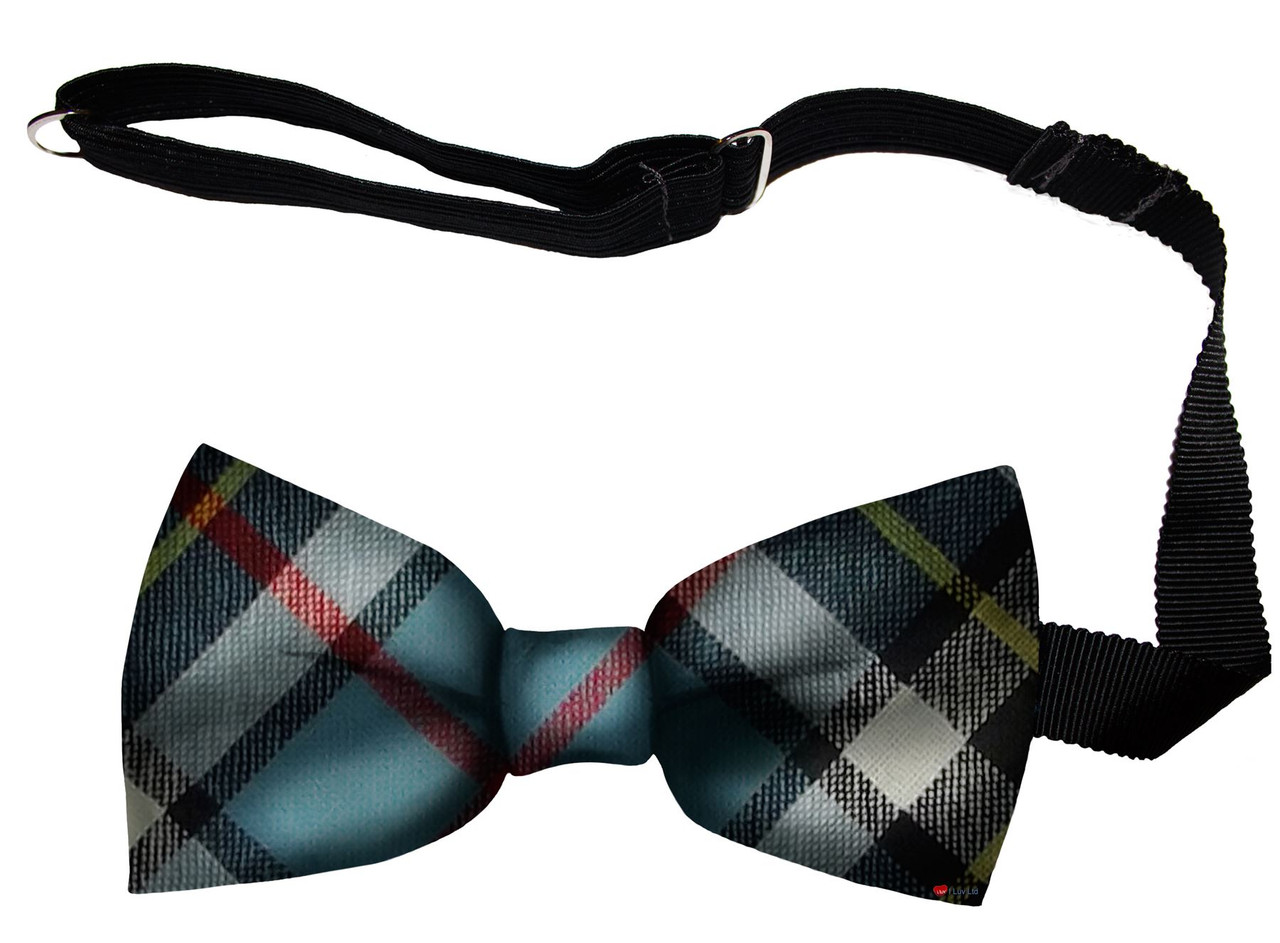 Thomson Modern Tartan Men's Bow Tie Pure Wool Elastic Fastening