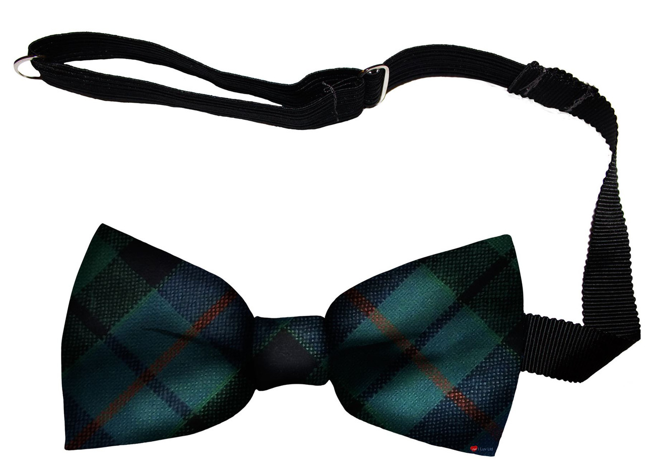 Morrison Ancient Tartan Men's Bow Tie Pure Wool Elastic Fastening