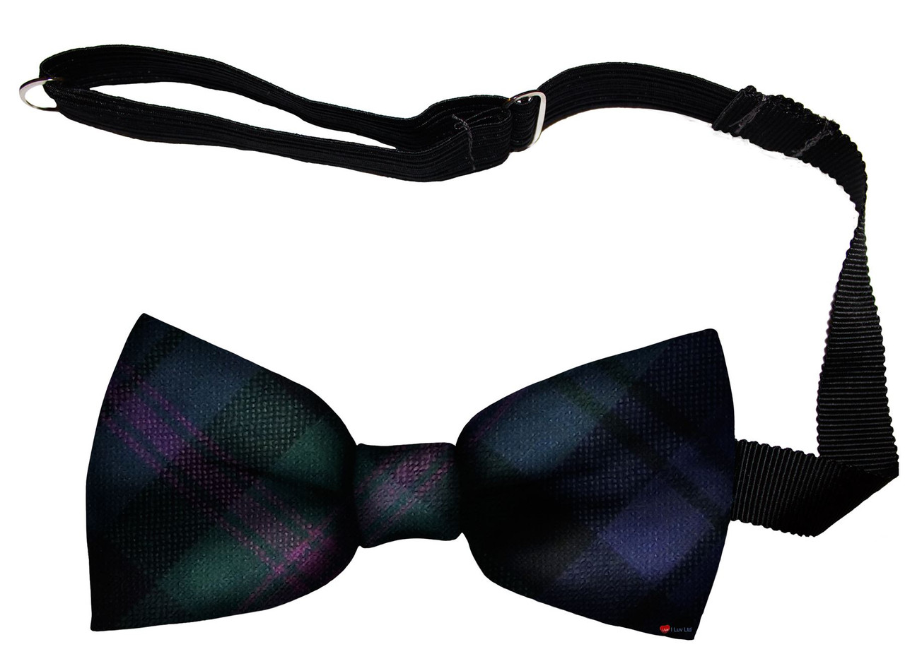 Baird Modern Tartan Men's Bow Tie Pure Wool Elastic Fastening