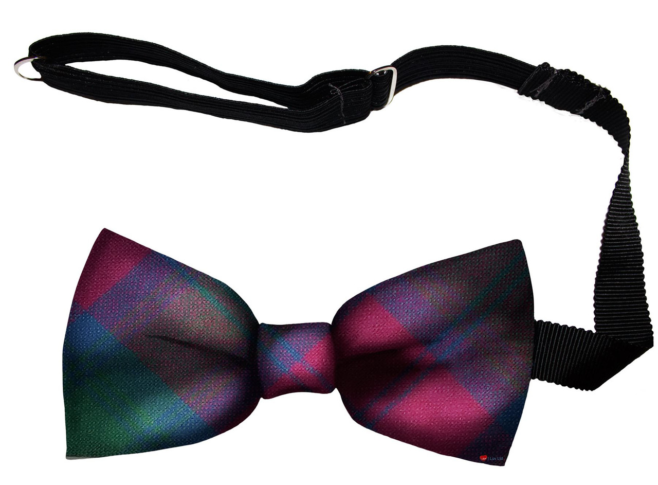 Lindsay Ancient Tartan Men's Bow Tie Pure Wool Elastic Fastening