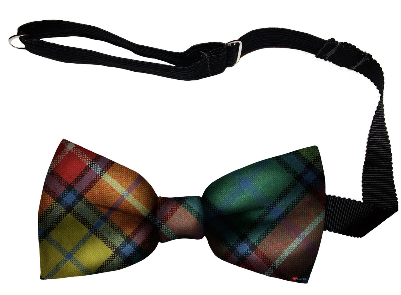 Buchan Ancient Tartan Men's Bow Tie Pure Wool Elastic Fastening