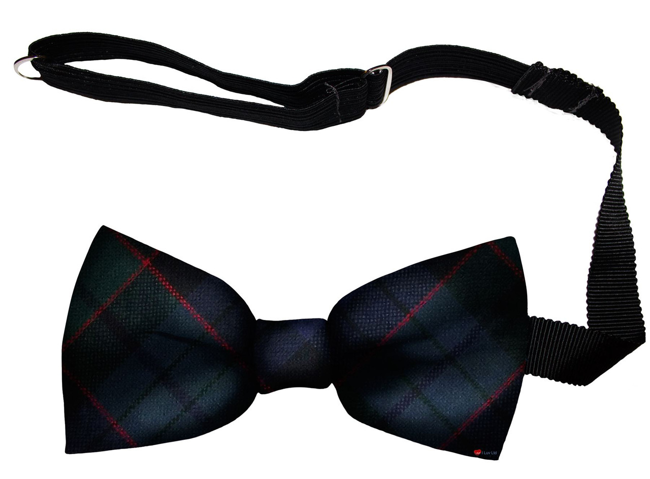 Fletcher Modern Tartan Men's Bow Tie Pure Wool Elastic Fastening