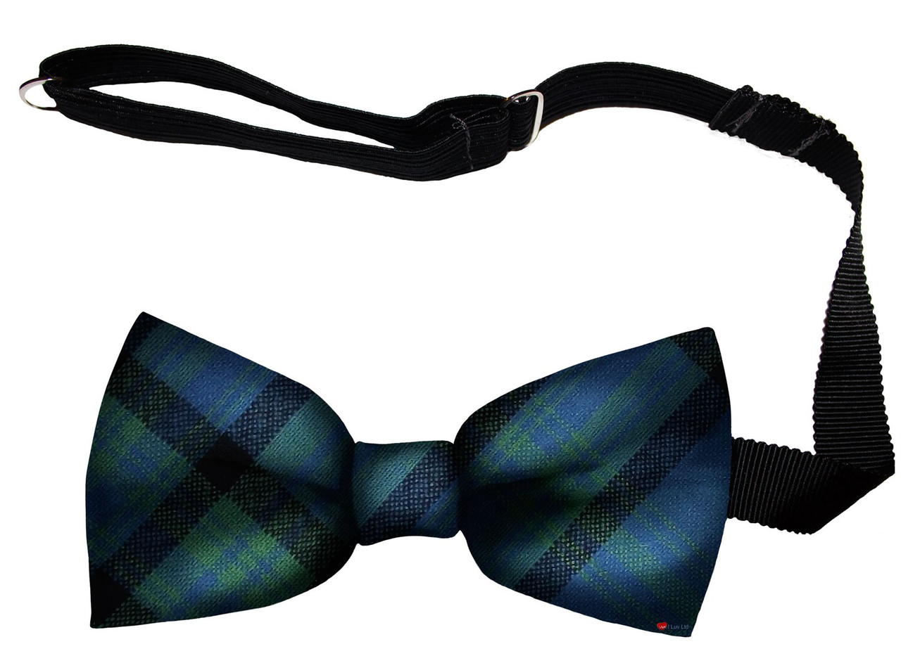 Matheson Hunting Ancient Tartan Men's Bow Tie Pure Wool Elastic Fastening