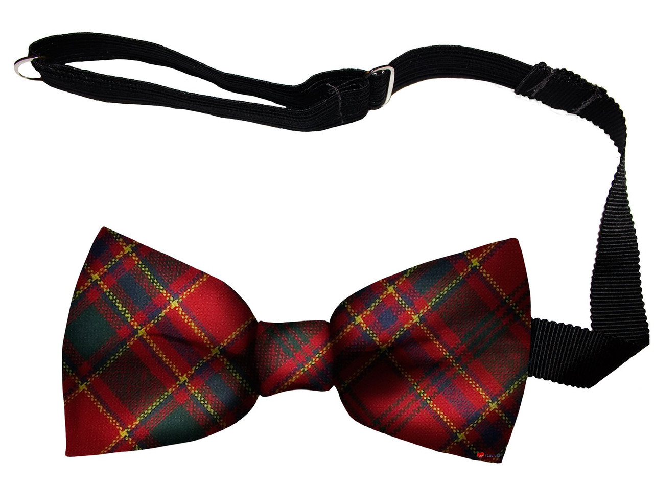 Munro Modern Tartan Men's Bow Tie Pure Wool Elastic Fastening
