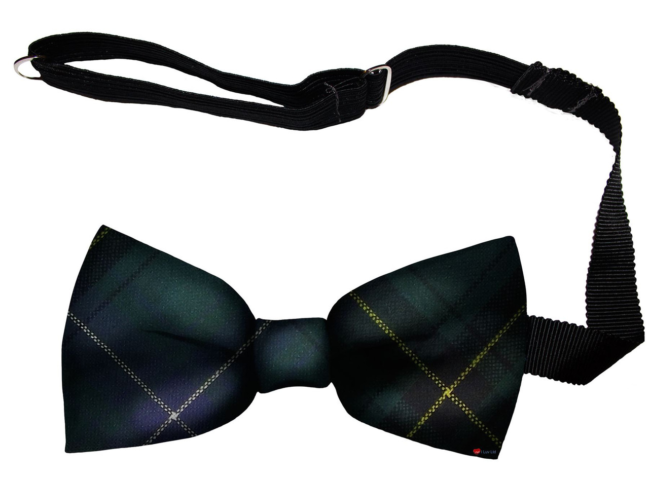 Henderson Modern Tartan Men's Bow Tie Pure Wool Elastic Fastening