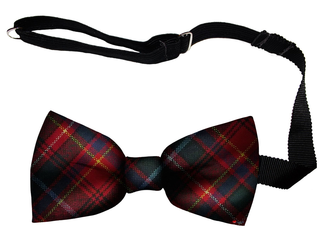 Innes Modern Tartan Men's Bow Tie Pure Wool Elastic Fastening