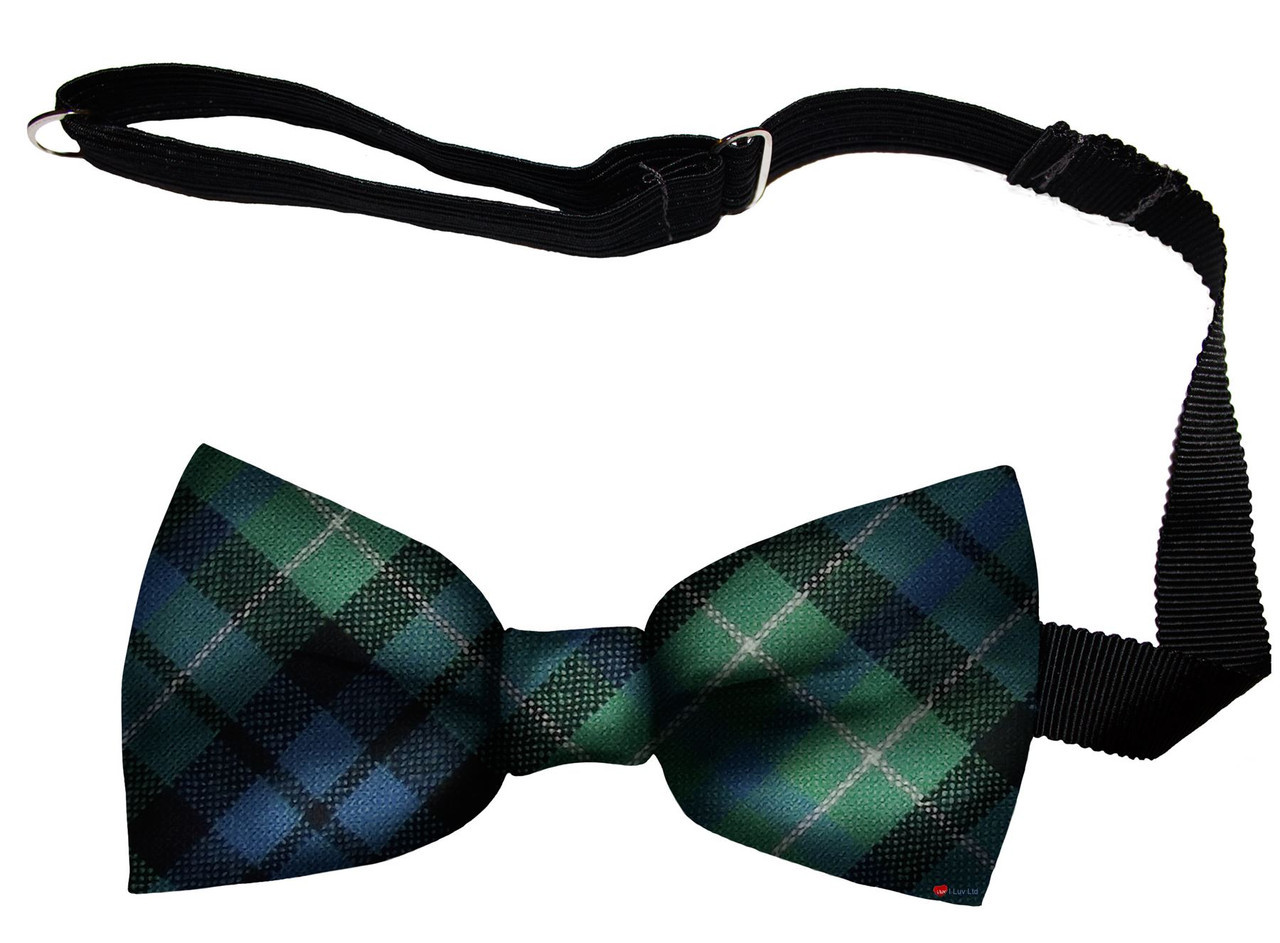 MacNeil of Colonsay Ancient Tartan Men's Bow Tie Pure Wool Elastic Fastening