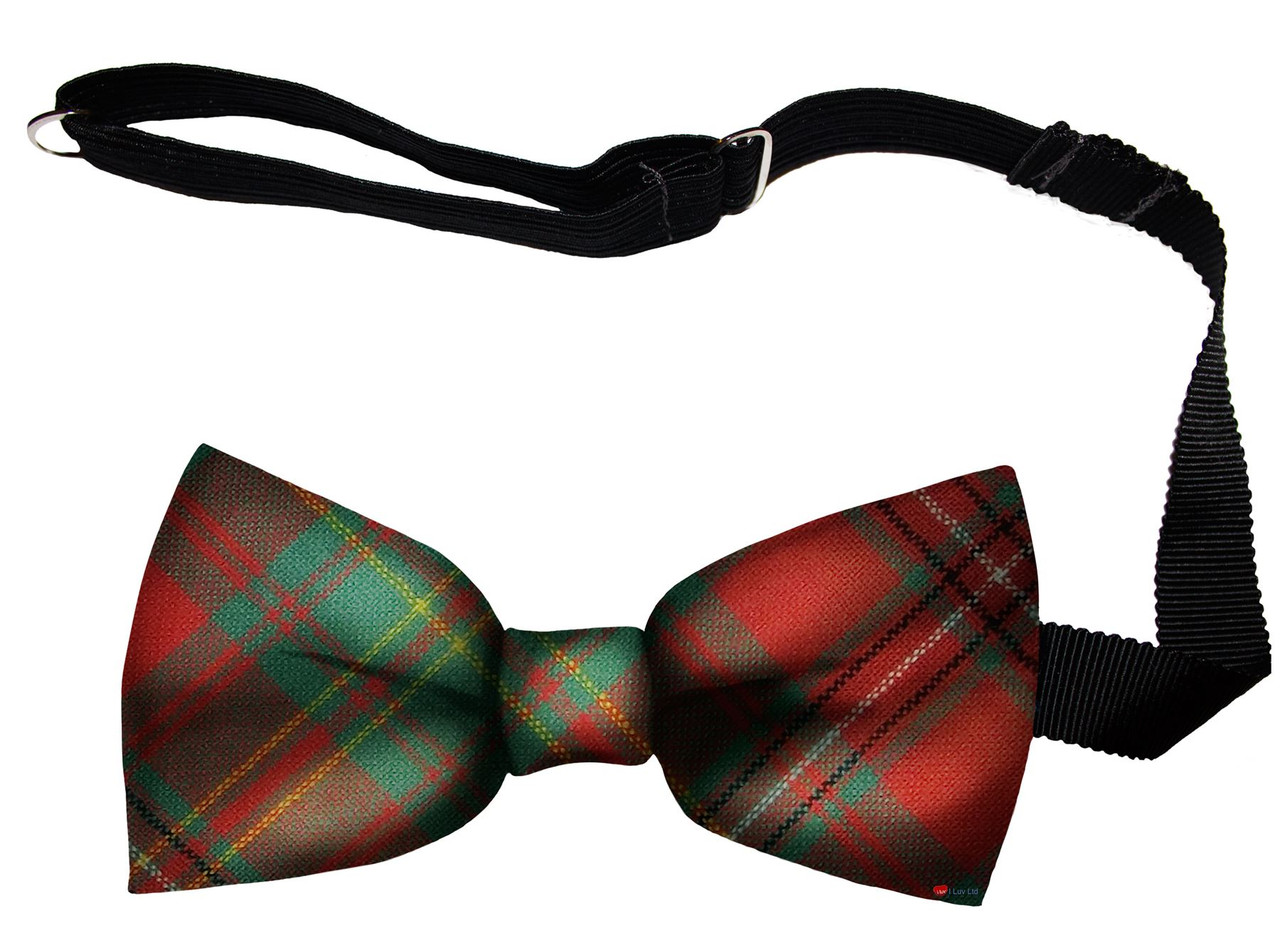 Hay Ancient Tartan Men's Bow Tie Pure Wool Elastic Fastening