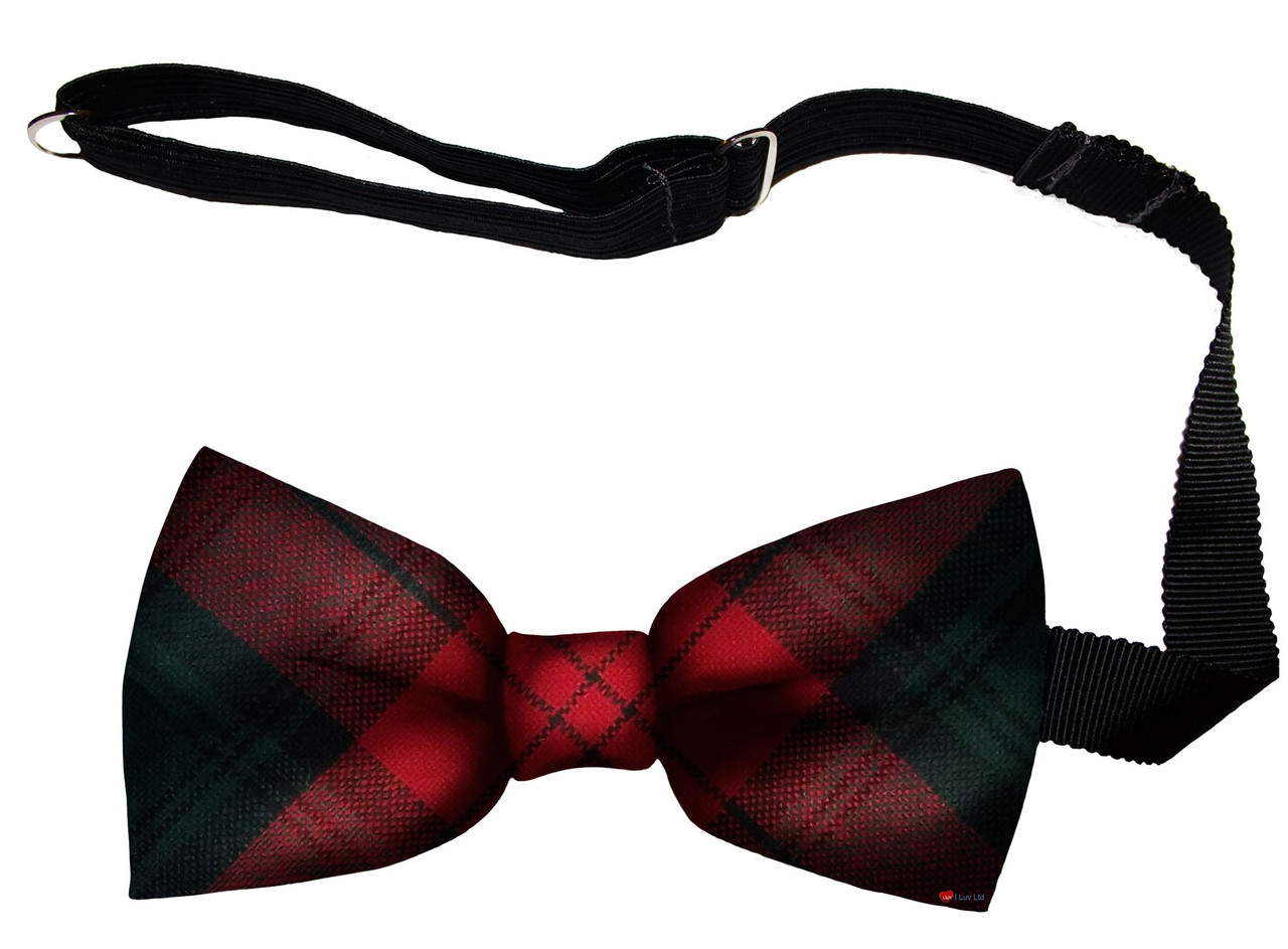 Stewart of Atholl Modern Tartan Men's Bow Tie Pure Wool Elastic Fastening