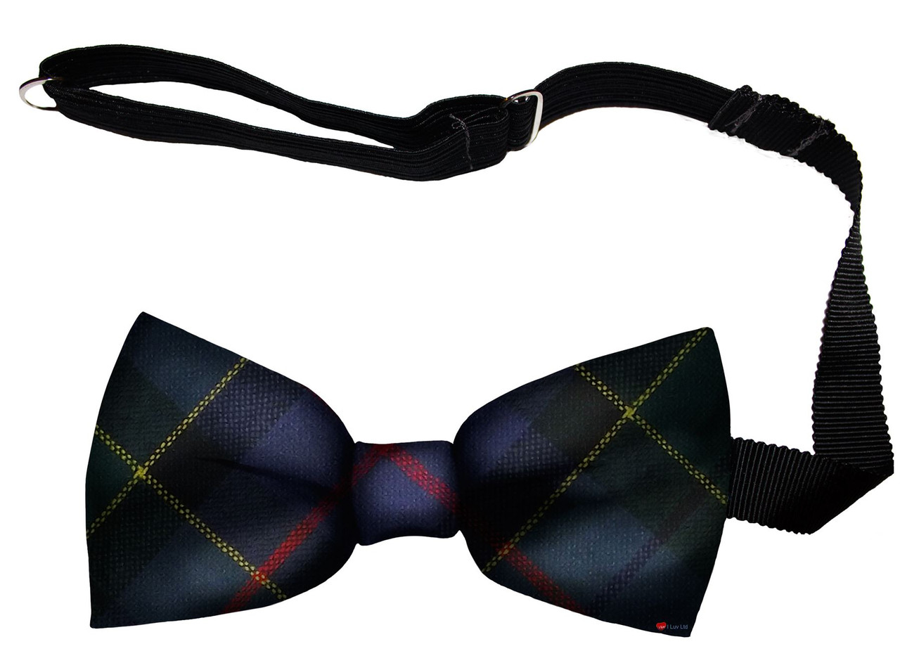 Forsyth Modern Tartan Men's Bow Tie Pure Wool Elastic Fastening