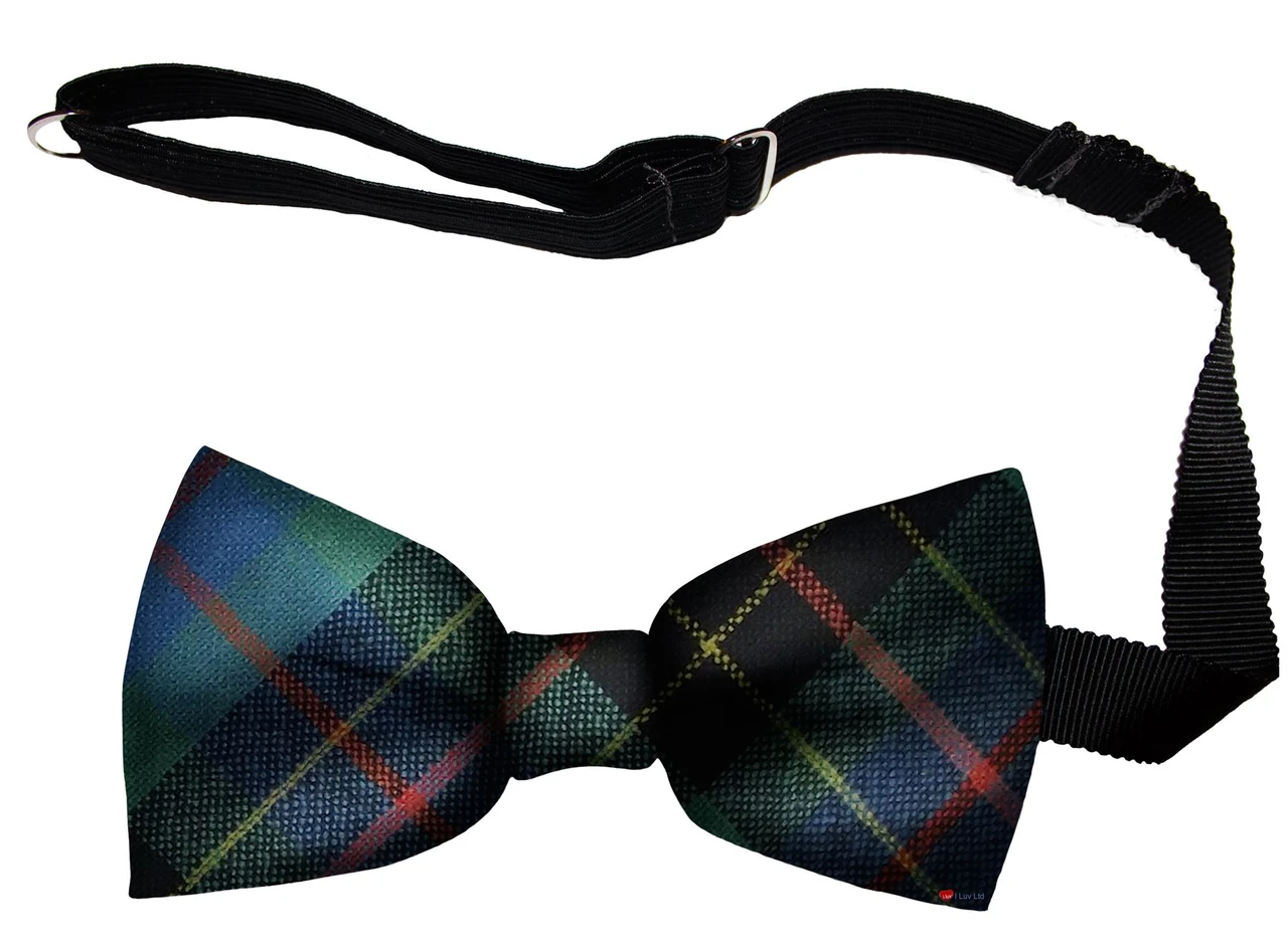 Brodie Hunting Ancient Tartan Men's Bow Tie Pure Wool Elastic Fastening