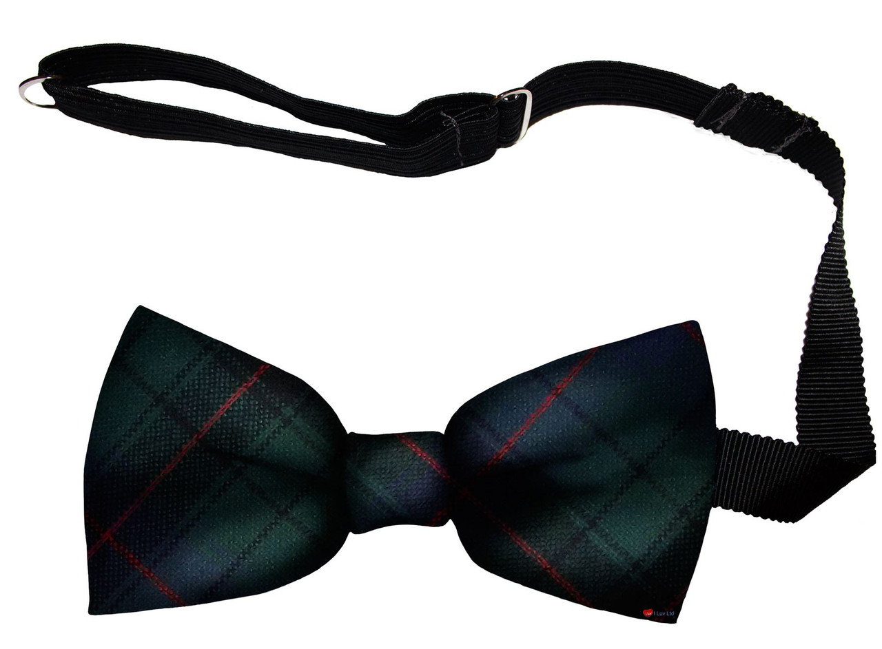 Davidson Modern Tartan Men's Bow Tie Pure Wool Elastic Fastening