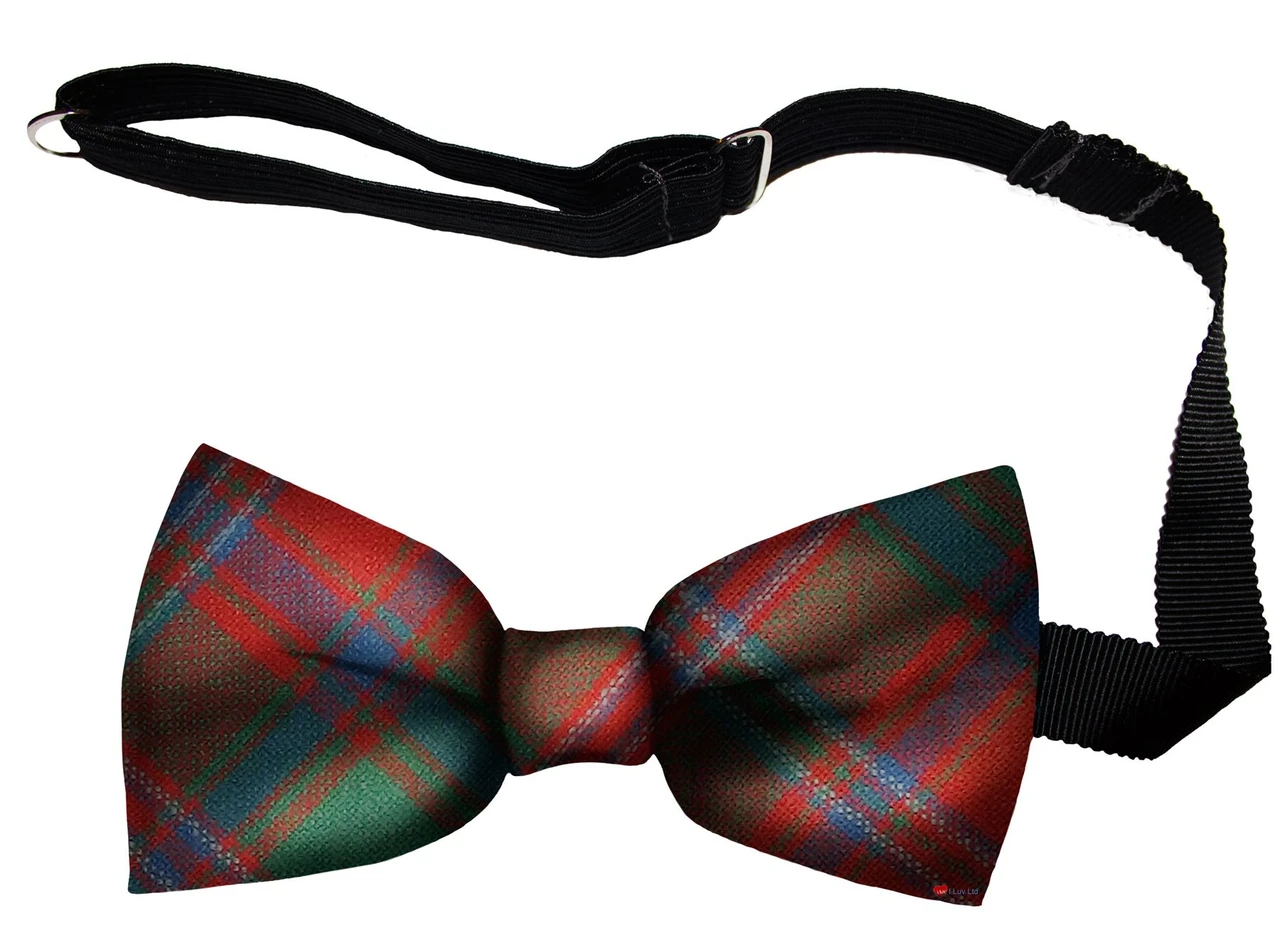 Stewart of Appin Ancient Tartan Men's Bow Tie Pure Wool Elastic Fastening
