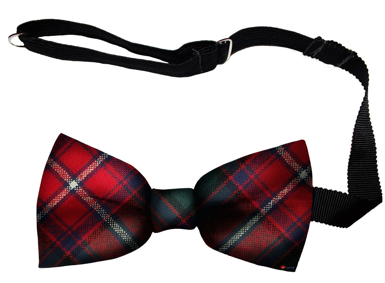 Rattray Modern Tartan Men's Bow Tie Pure Wool Elastic Fastening