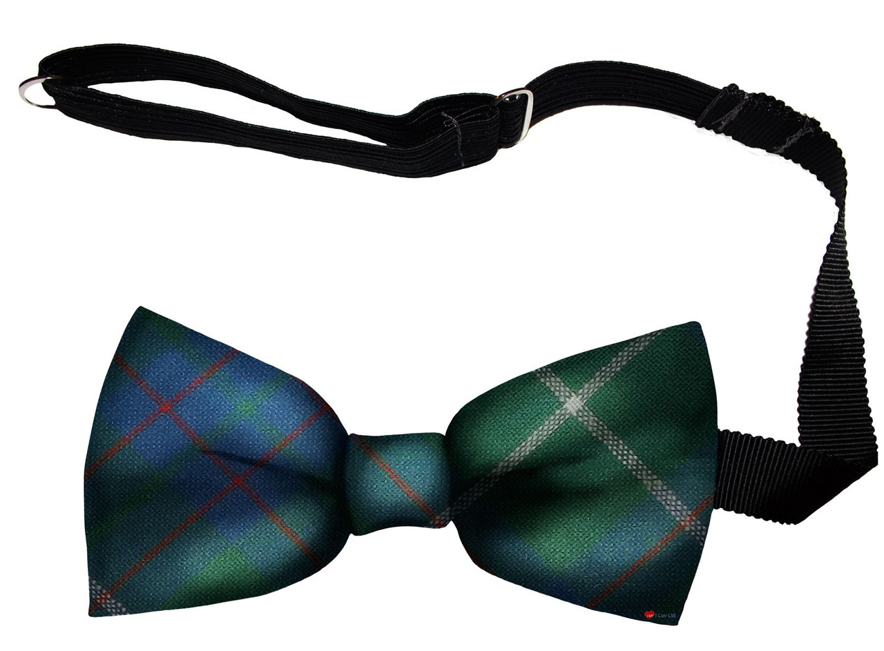 MacIntyre Hunting Ancient Tartan Men's Bow Tie Pure Wool Elastic Fastening