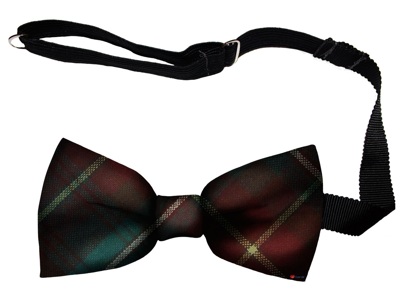 Prince Edward Island Canadian Tartan Men's Bow Tie Pure Wool Elastic Fastening