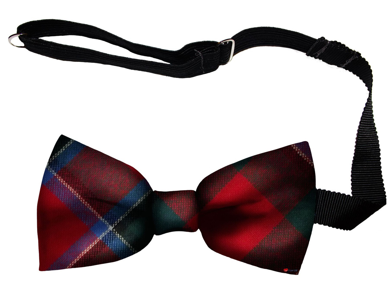 Sinclair Modern Tartan Men's Bow Tie Pure Wool Elastic Fastening