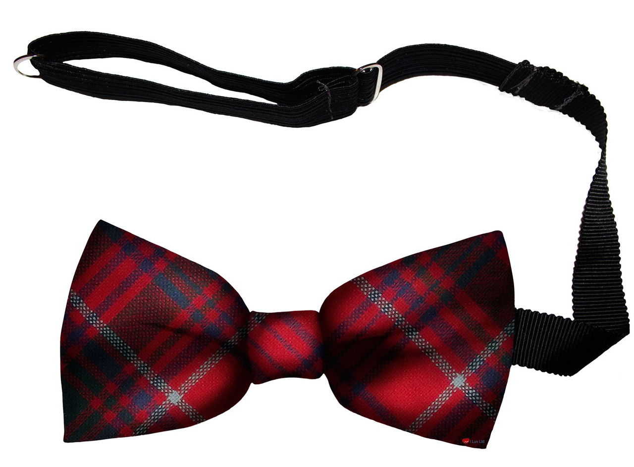 Grant Modern Tartan Men's Bow Tie Pure Wool Elastic Fastening