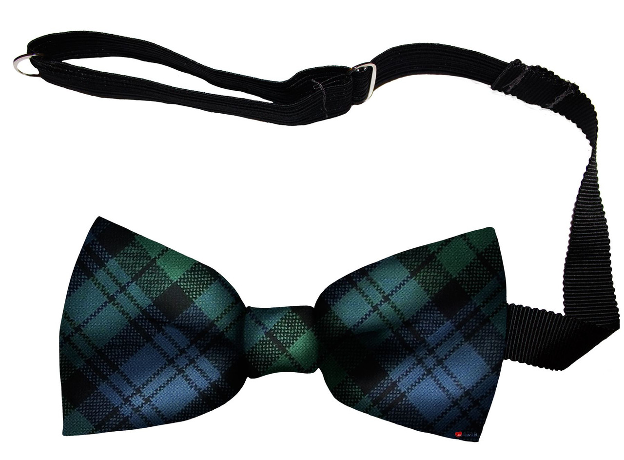 Campbell Ancient Tartan Men's Bow Tie Pure Wool Elastic Fastening