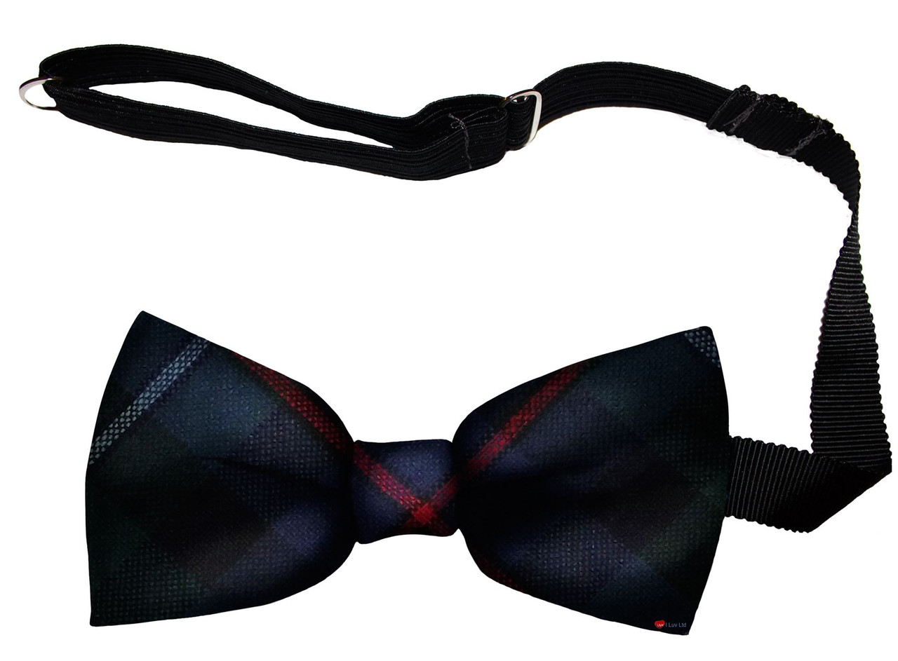 Campbell of Cawdor Modern Tartan Men's Bow Tie Pure Wool Elastic Fastening