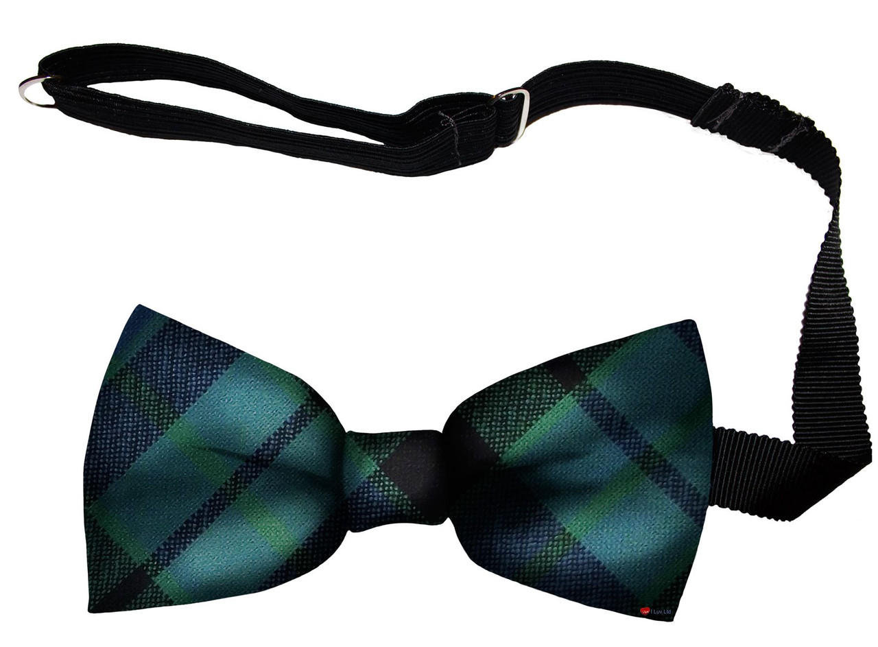 MacKay Ancient Tartan Men's Bow Tie Pure Wool Elastic Fastening