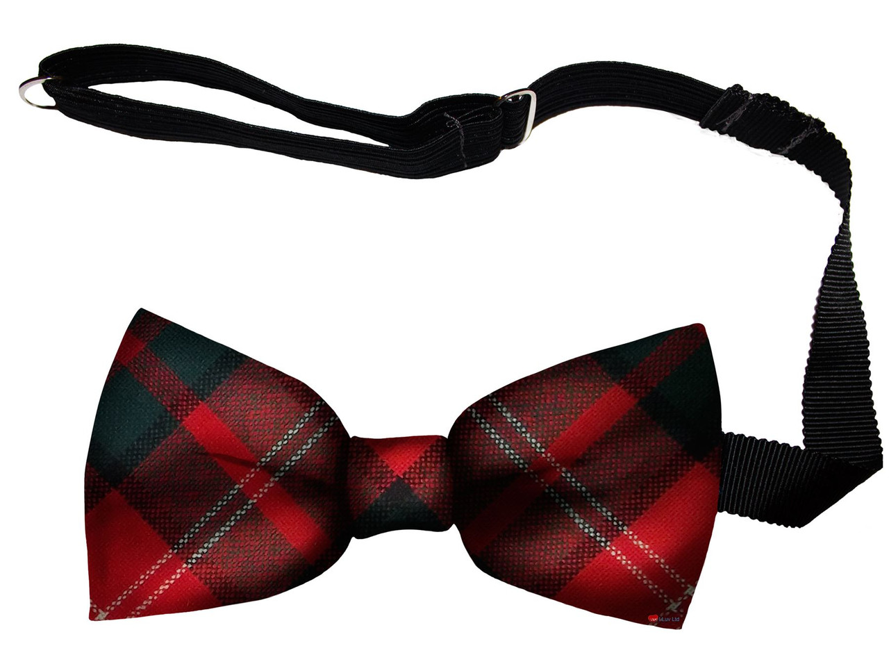 Nisbet Modern Tartan Men's Bow Tie Pure Wool Elastic Fastening