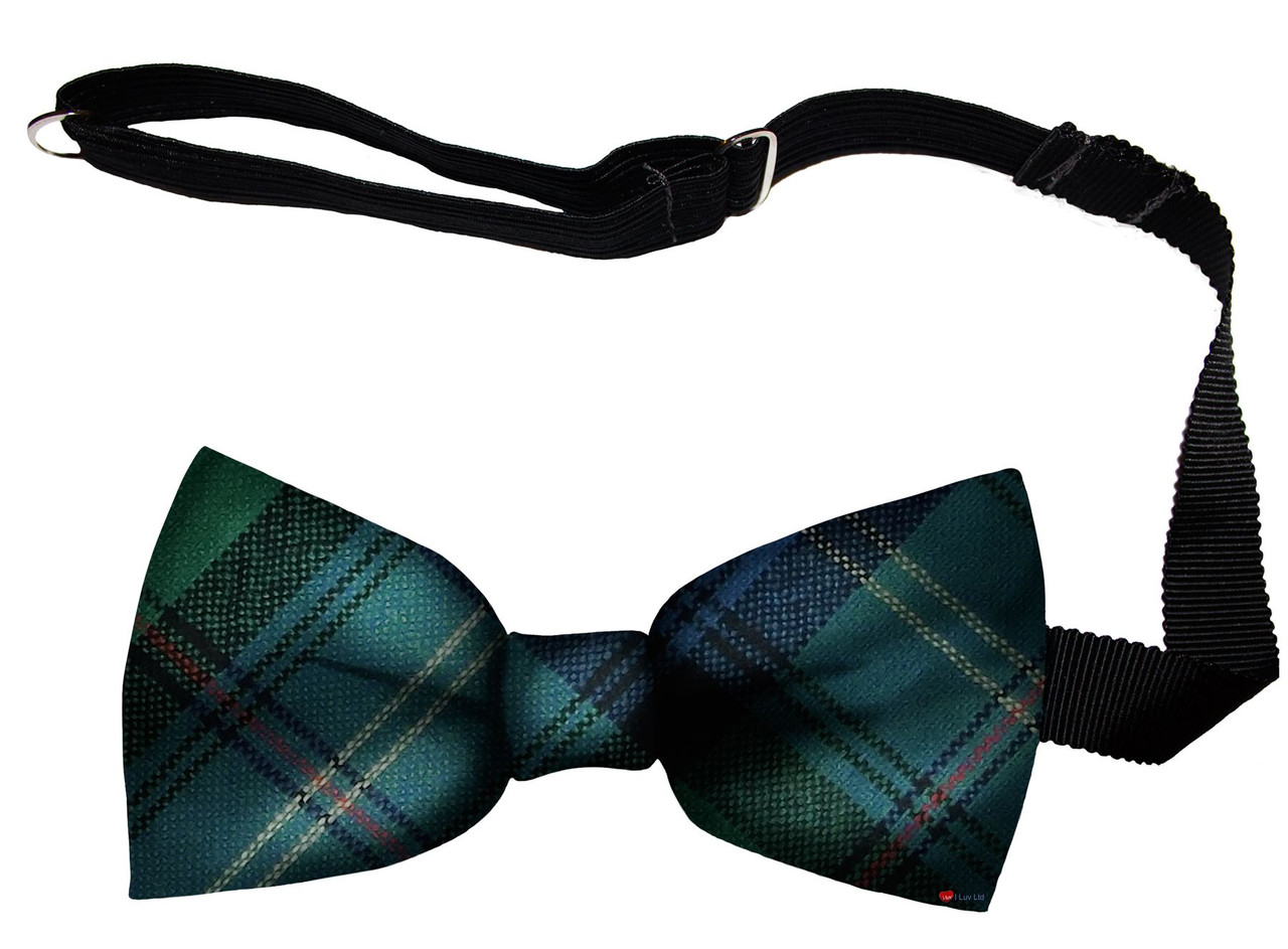 Urquhart Ancient Tartan Men's Bow Tie Pure Wool Elastic Fastening