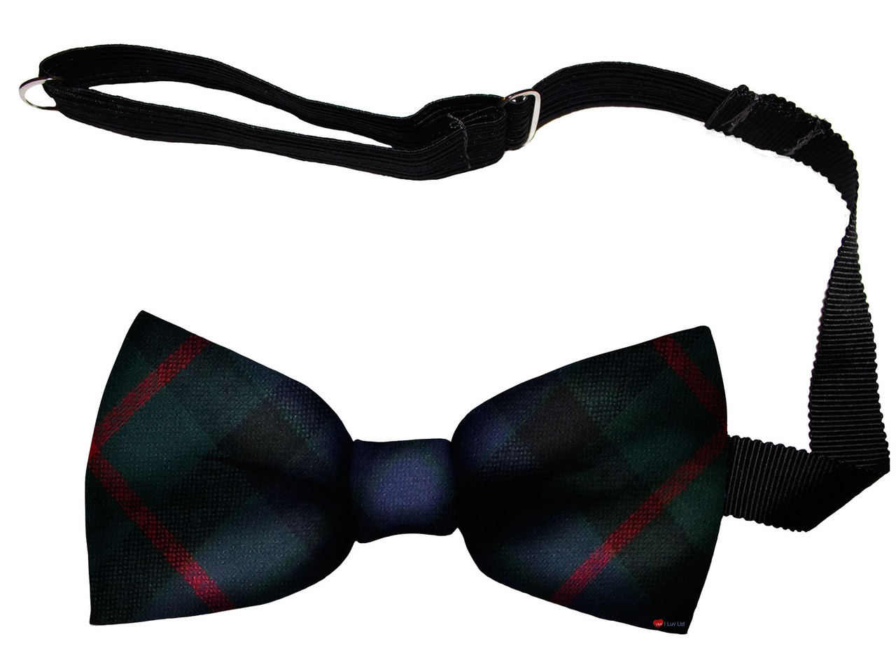 Gunn Modern Tartan Men's Bow Tie Pure Wool Elastic Fastening