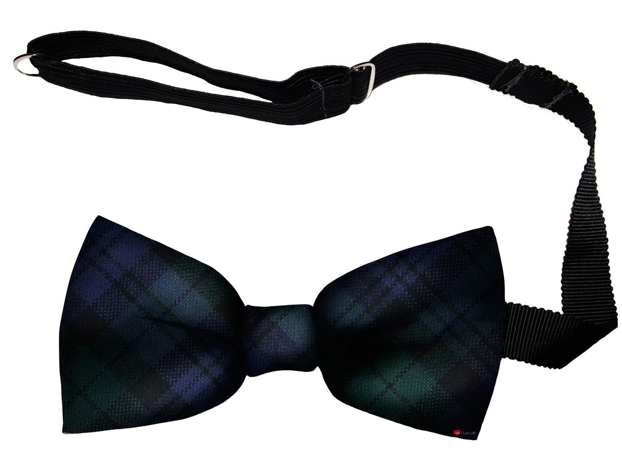 Campbell Modern Tartan Men's Bow Tie Pure Wool Elastic Fastening